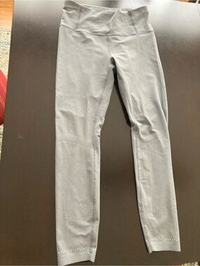 lululemon athletica Blue / Slate Gray Zip Pocket Leggings - size 12